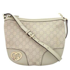 GUCCI White Leather Love Shoulder Bag